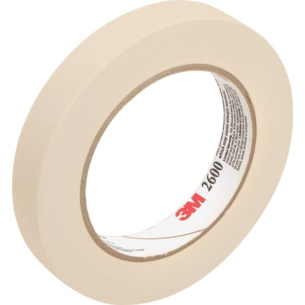 3M Highland Masking Tape260018A, 18mmx5, PK48, 0.71 in W x 4.4 mil Thick, 48 PK 2600-18A - main